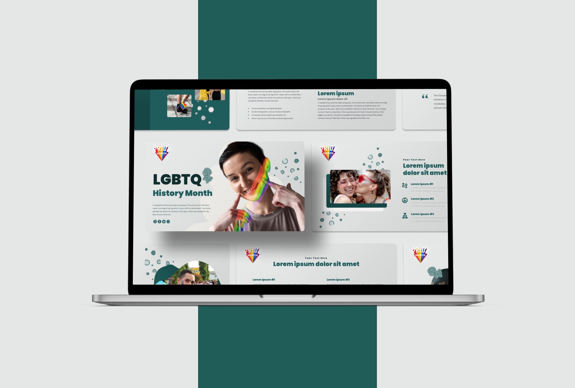 LGBTQ History Month Presentation Template - laptop.