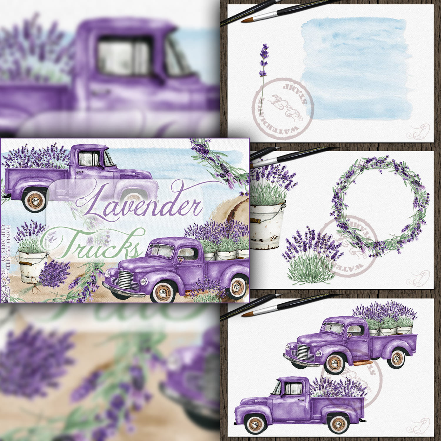Lavender Truck Illustration cover.