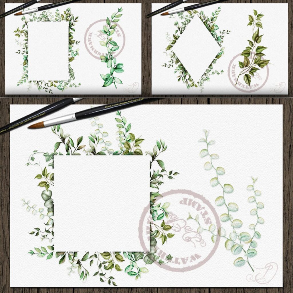 Greenery III Watercolor Illustration – MasterBundles