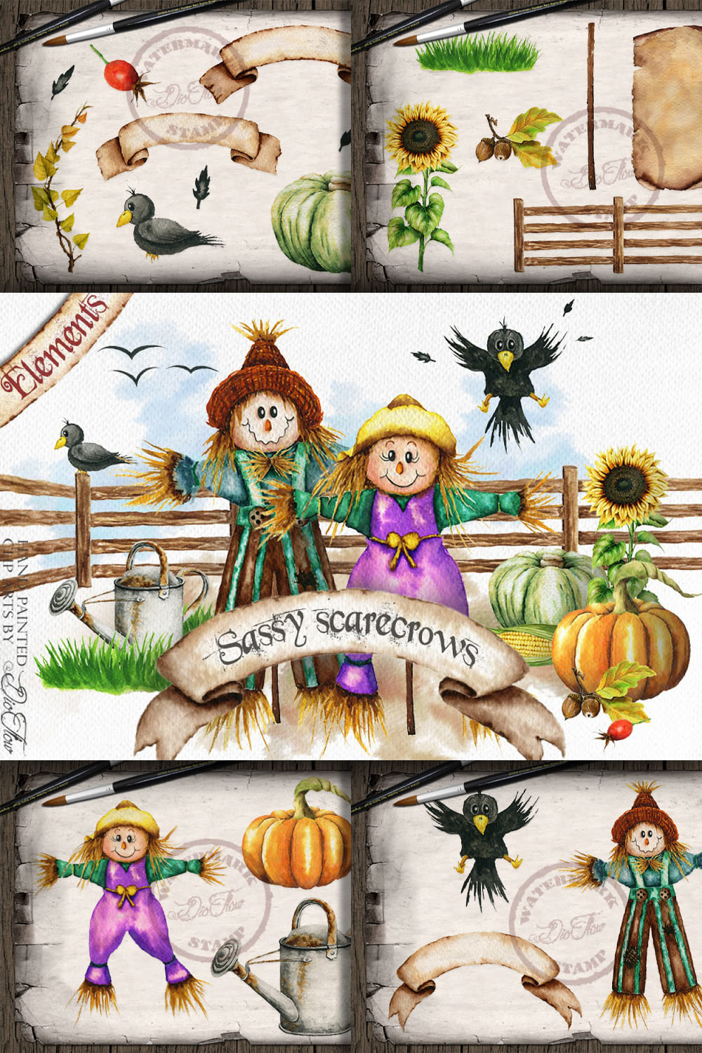 6436261 scarecrow watercolor illustration pinterest 1000 1500