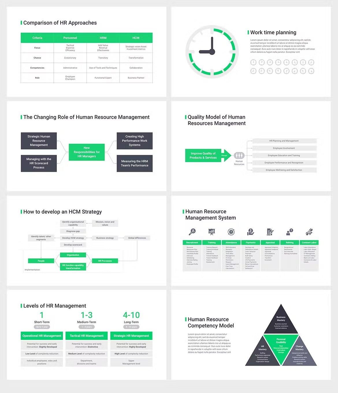 Green infographics for interesting eco presentation.