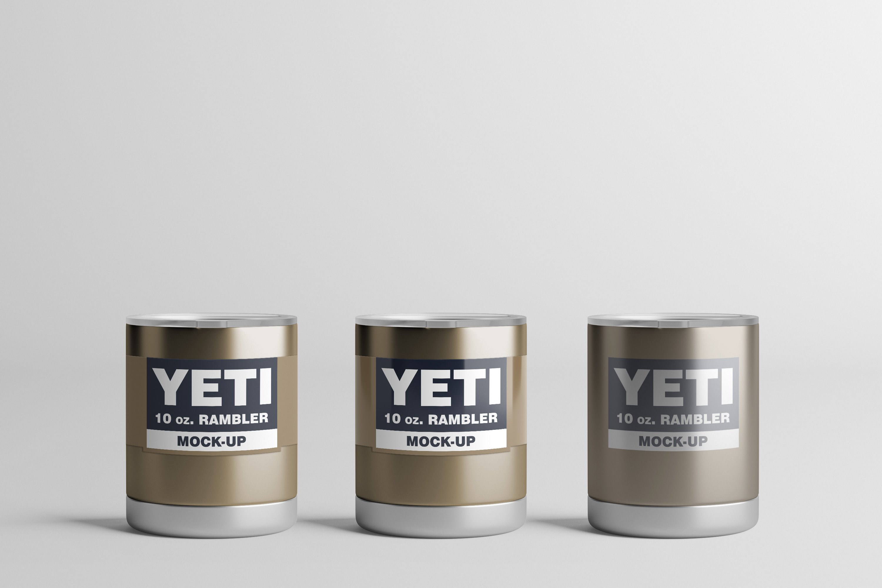Small metal yeti cups.