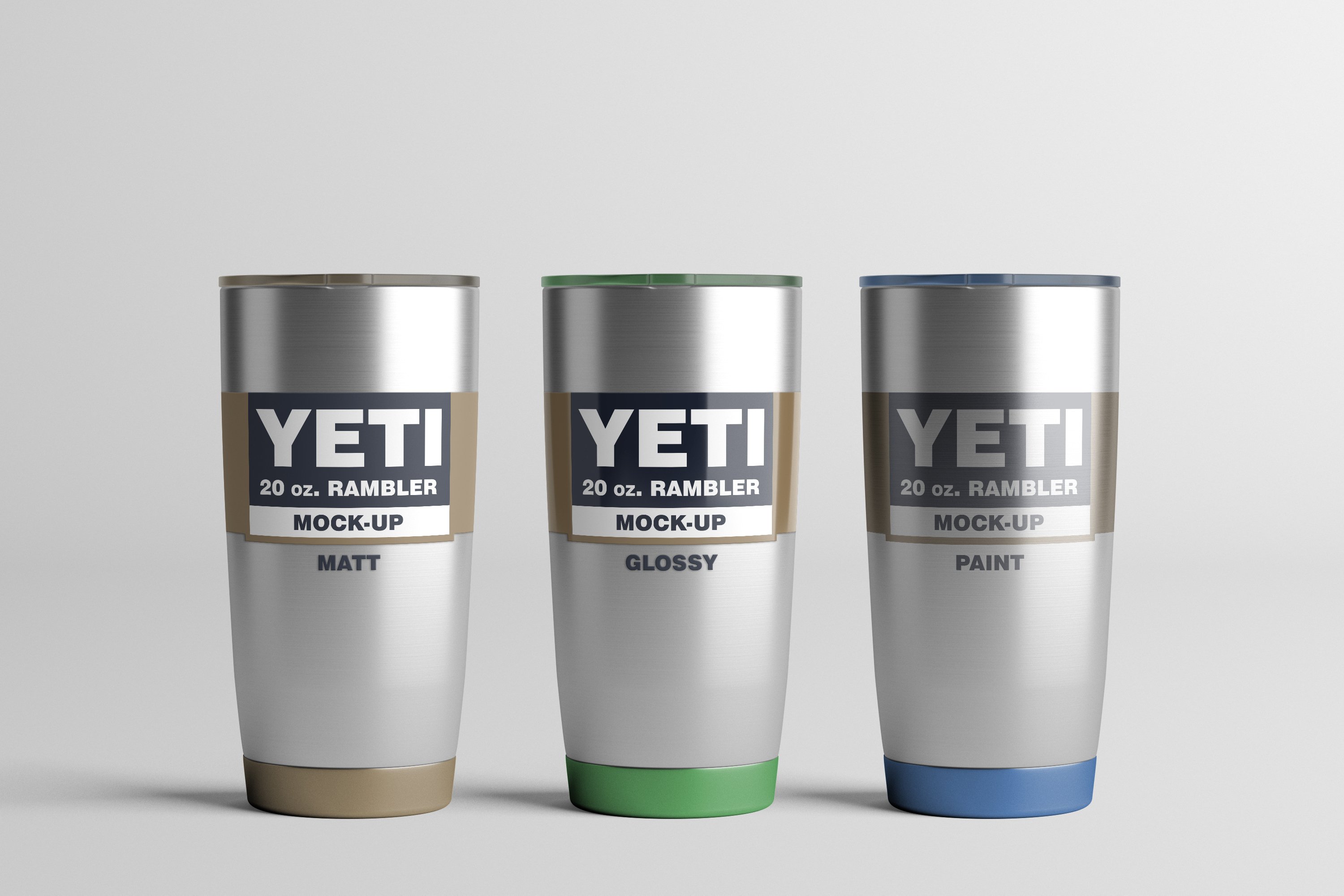 Three classic options of yeti cups.