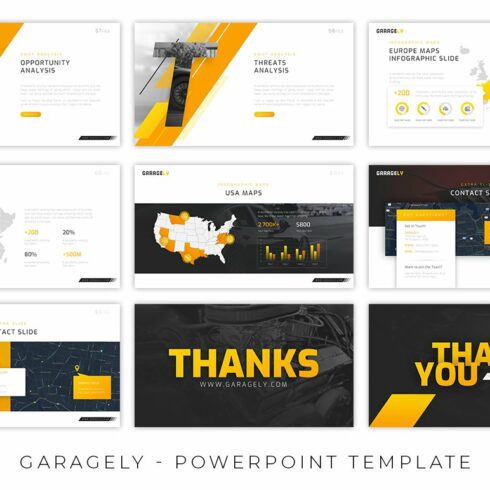 Garagely Automotive Presentation: 22 Slides | Master Bundles