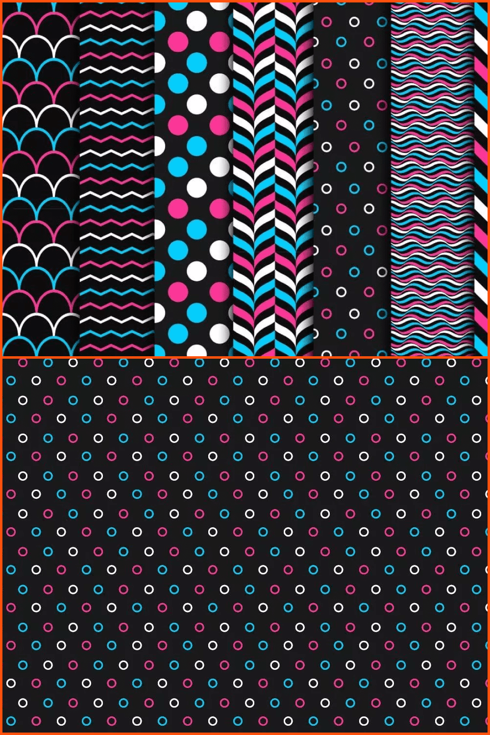 Set of Color Seamless Patterns.