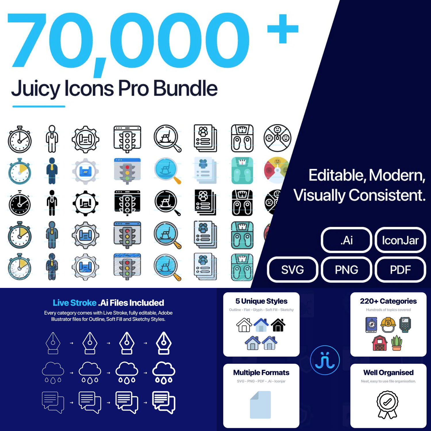 70000 juicy icons pro bundle - main image preview.