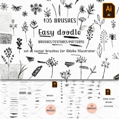 Adobe illustrator doodle brushes.