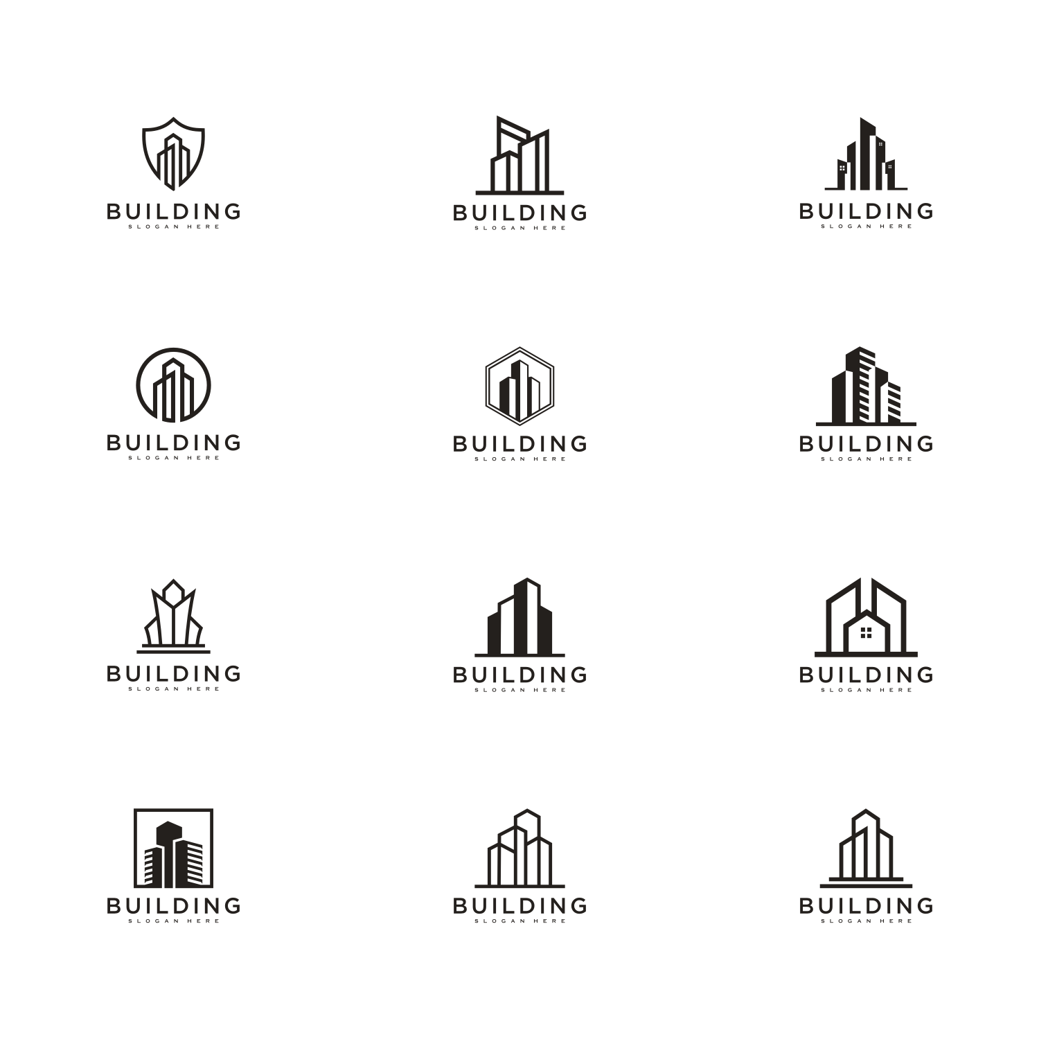 Building Logo Vector Design