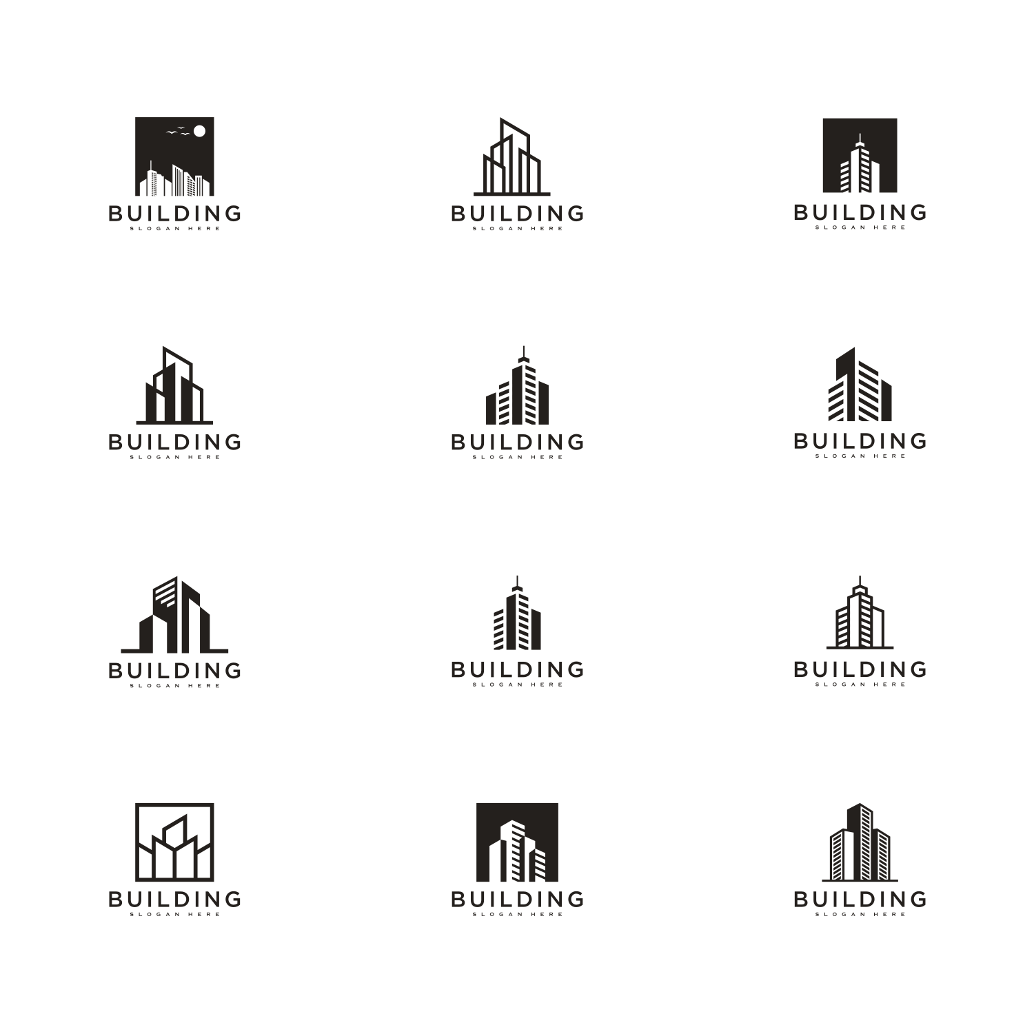 Building Logo Vector Design