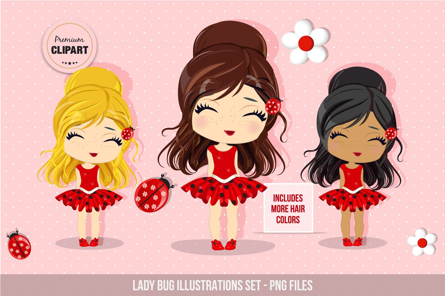 Cover image of Ladybug clipart.