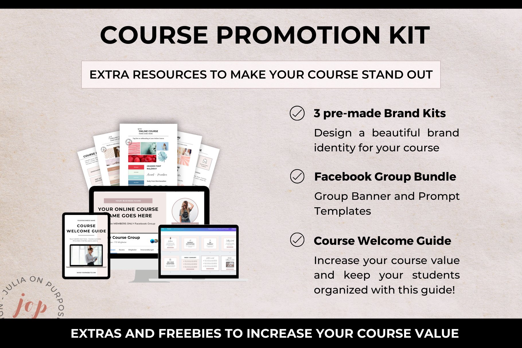 Use extra resources to make your course stand out.