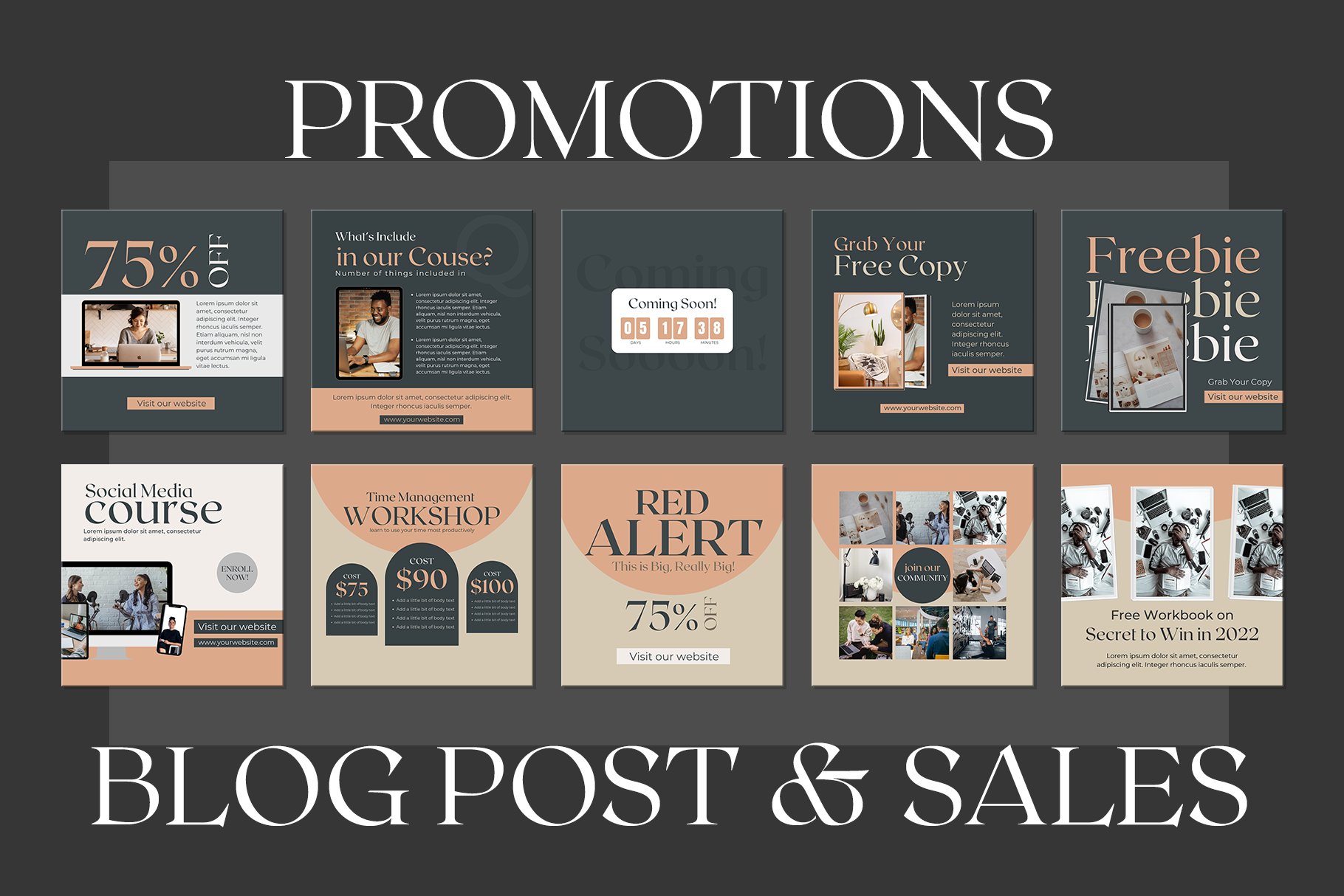 Promotions blog post & sales.