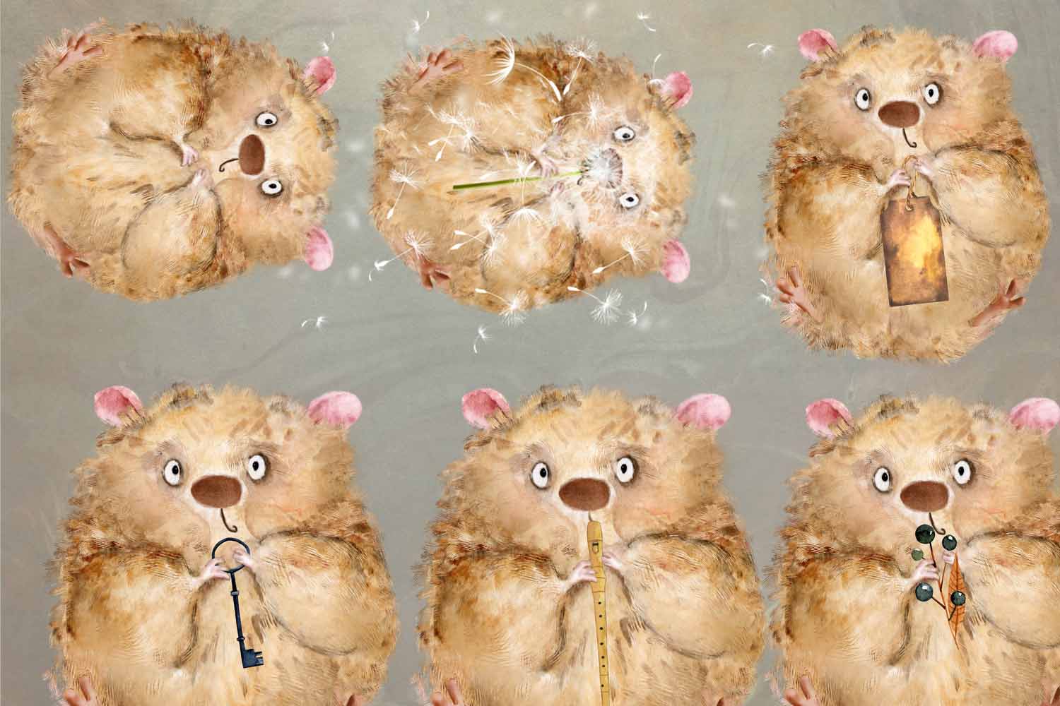 Funny Hamsters Illustrations