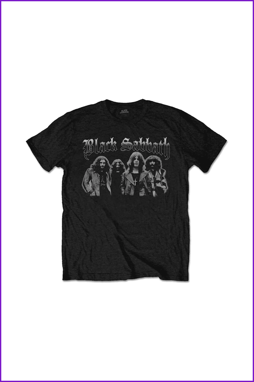 Black Sabbath 'Greyscale Group' (Black) T-Shirt.