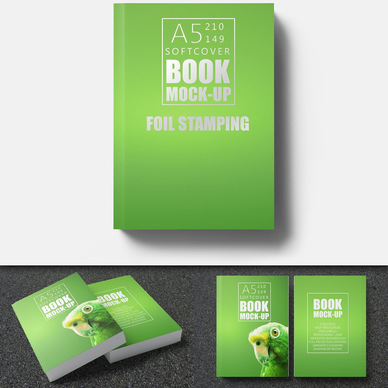 Book Mock-Up | A5 | Soft Cover cover.