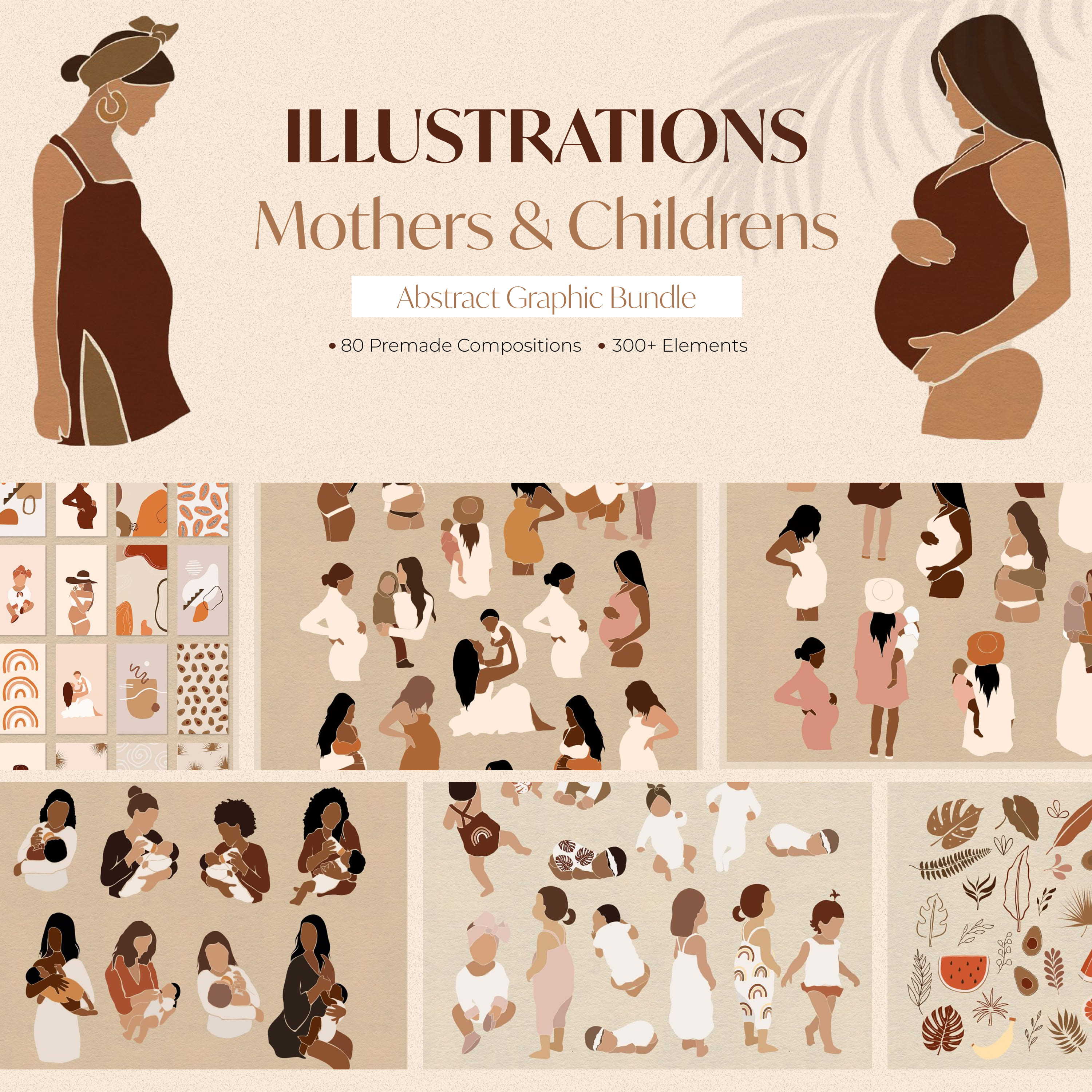 Abstract Graphic Bundle. Mothers cover.