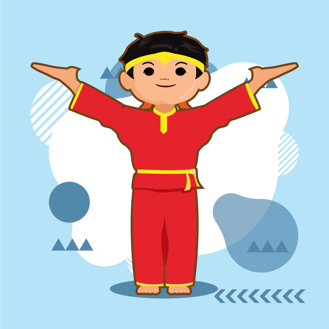 Martial Arts Compositions Flat Set for Kids