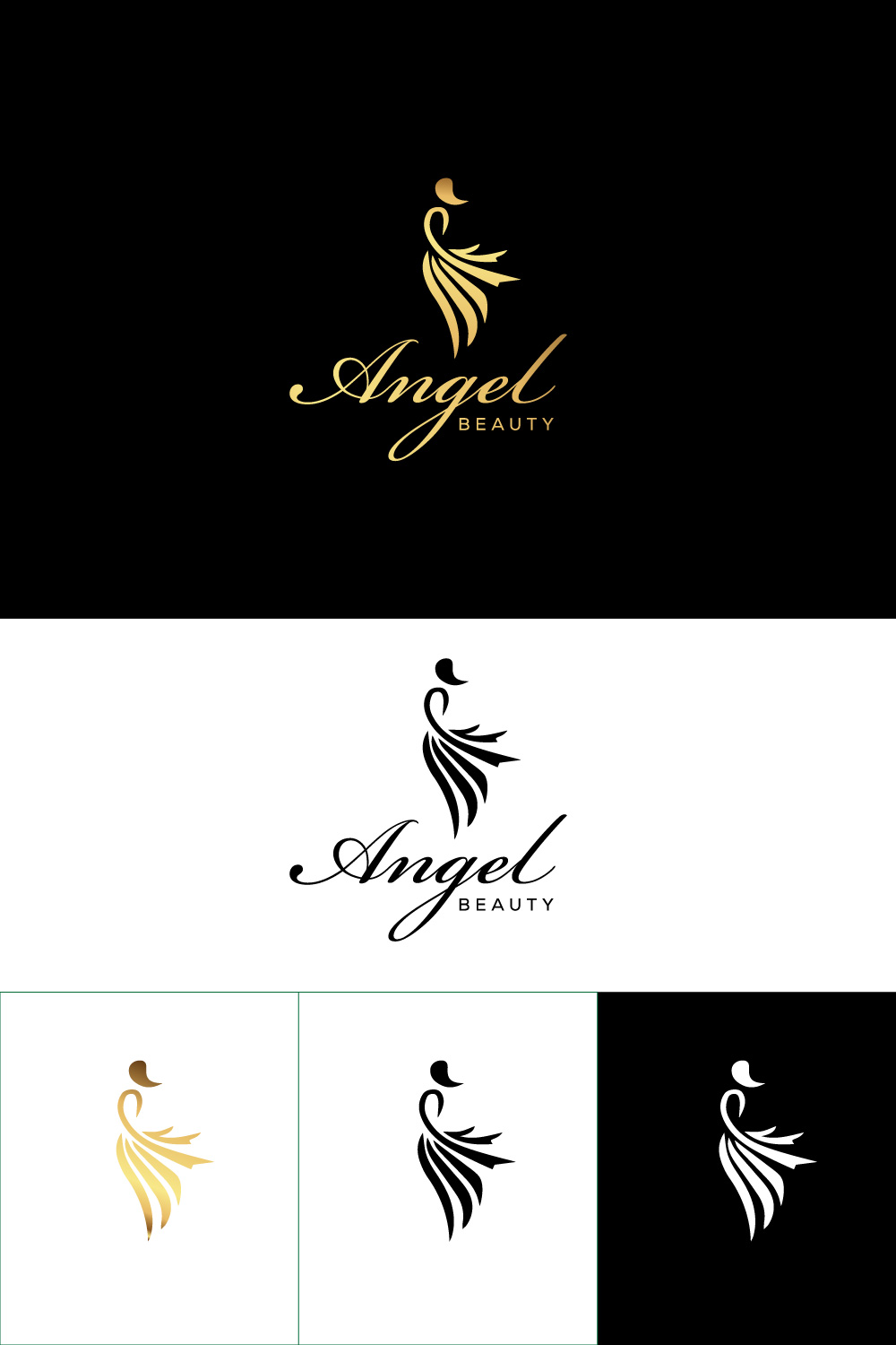 Angle Beauty, Fashion Related Logo pinterest image.
