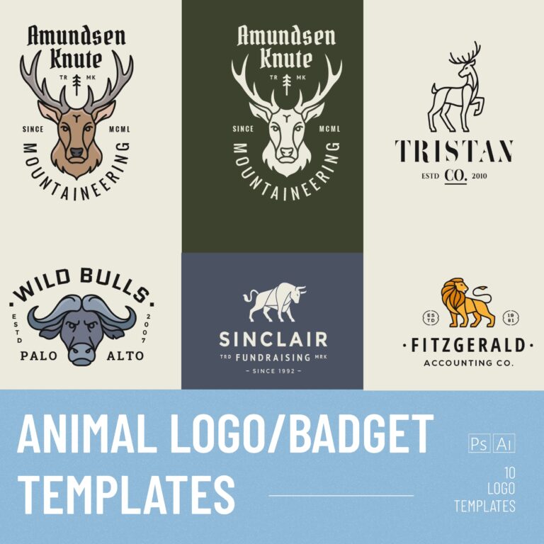 Animal Logo Badge Templates – MasterBundles
