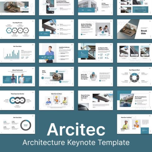 Architecture keynote template - main image preview.