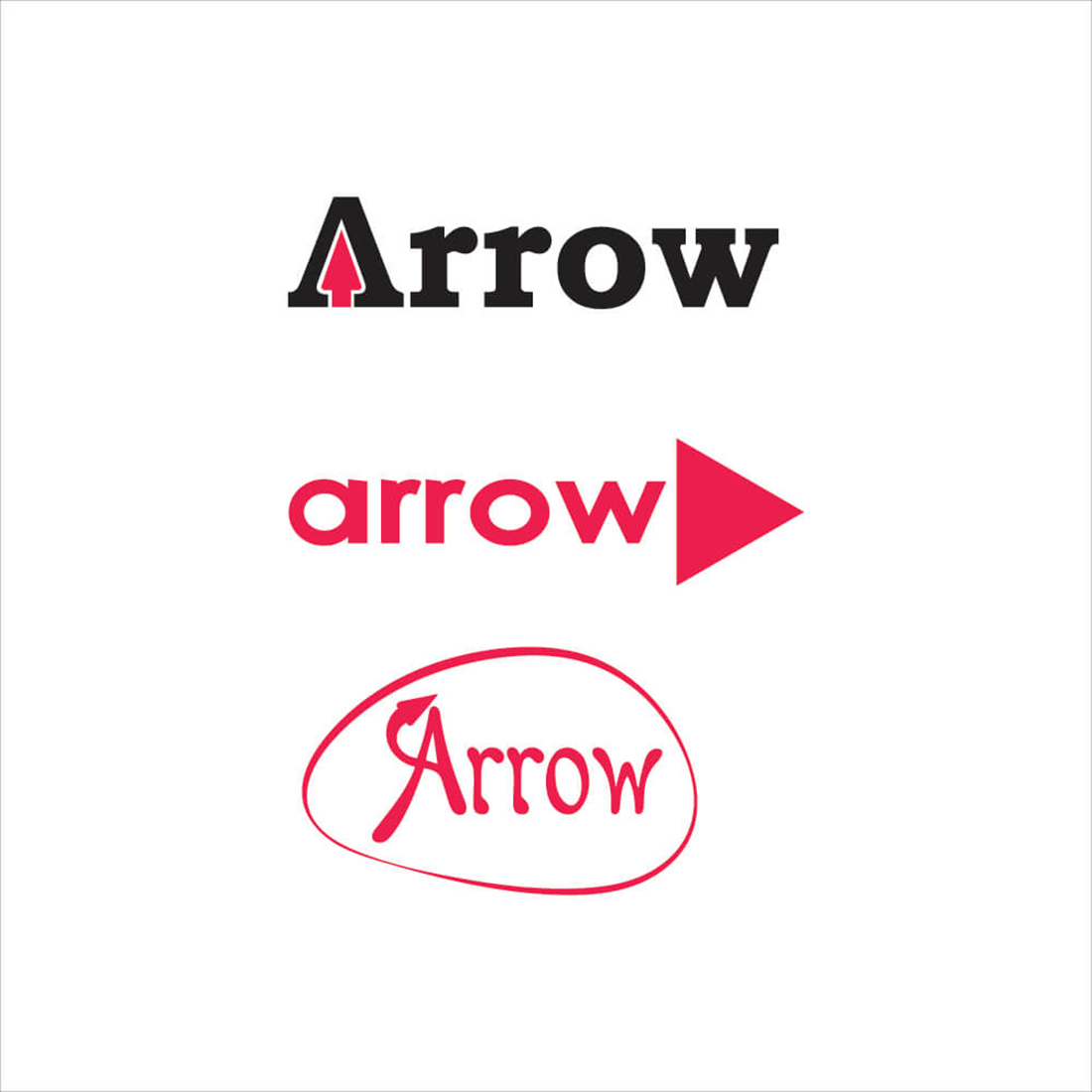 Arrow 3 Different Logo Design Bundle 3 In 1 Logo Sets Preview Image.