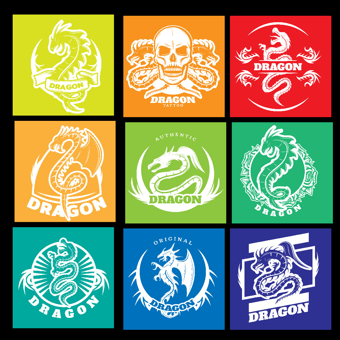 Best T-shirt Design Dragon Vector Pack previews.