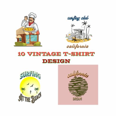 10 Vintage T-shirt Design cover image.