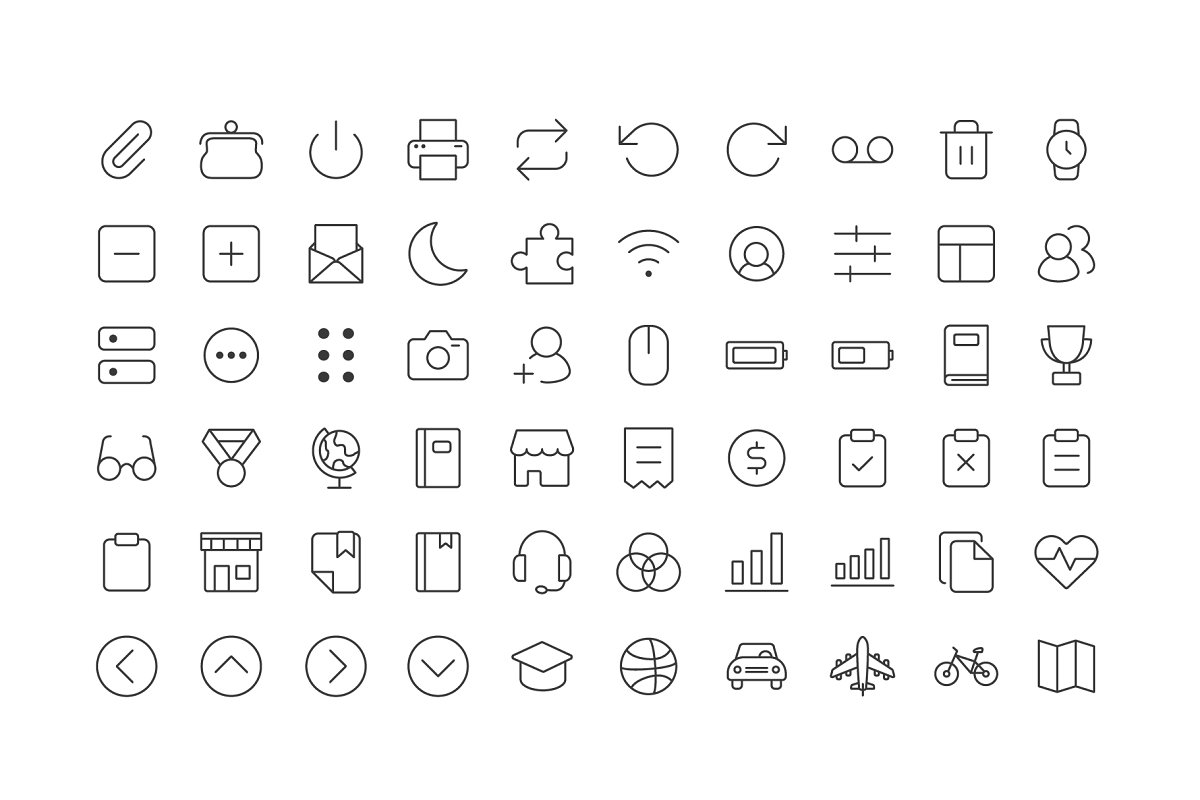 These icons are meant to be flexible to suite your needs.