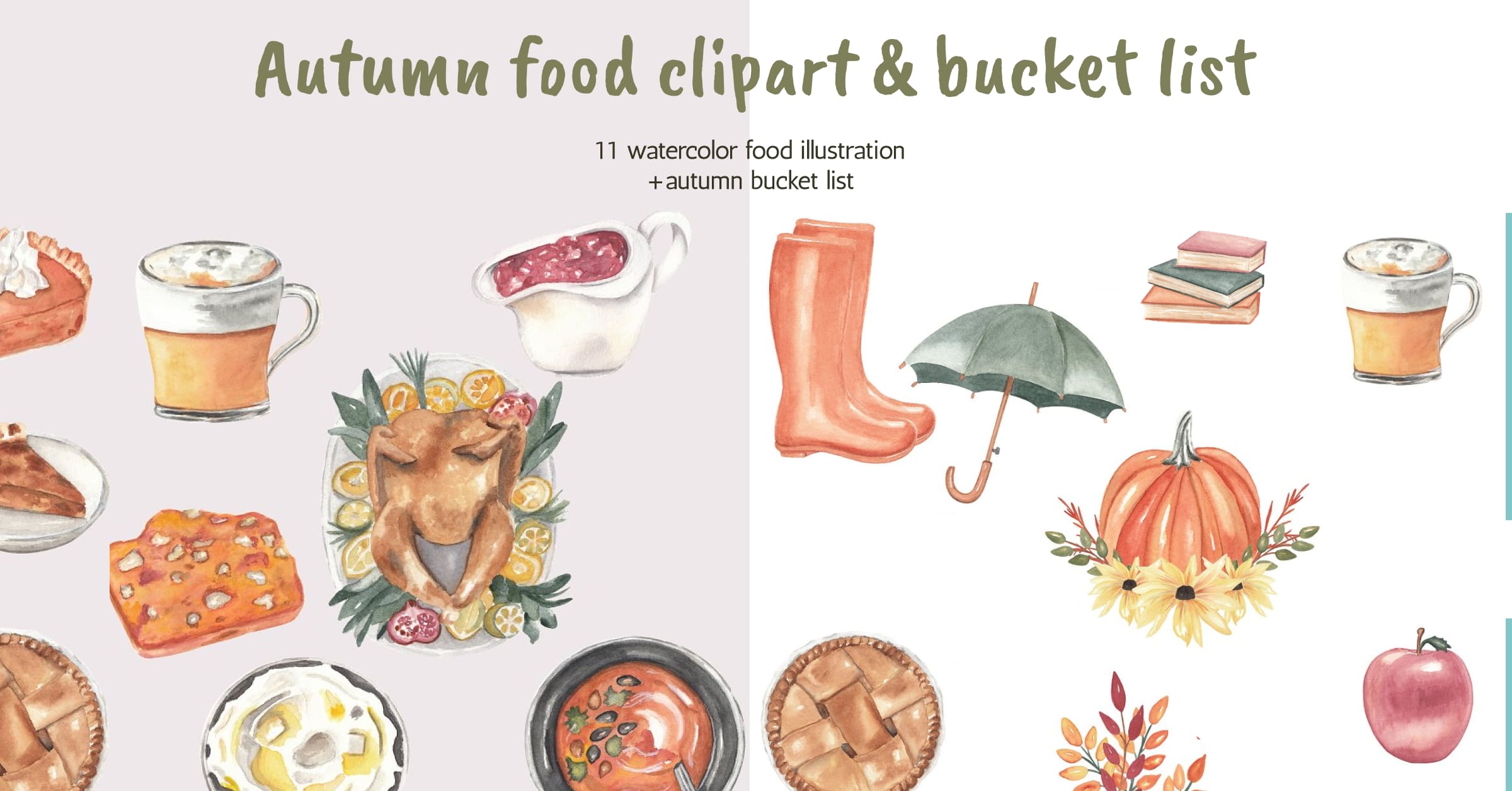 Autumn Food Clipart & Bucket List – MasterBundles