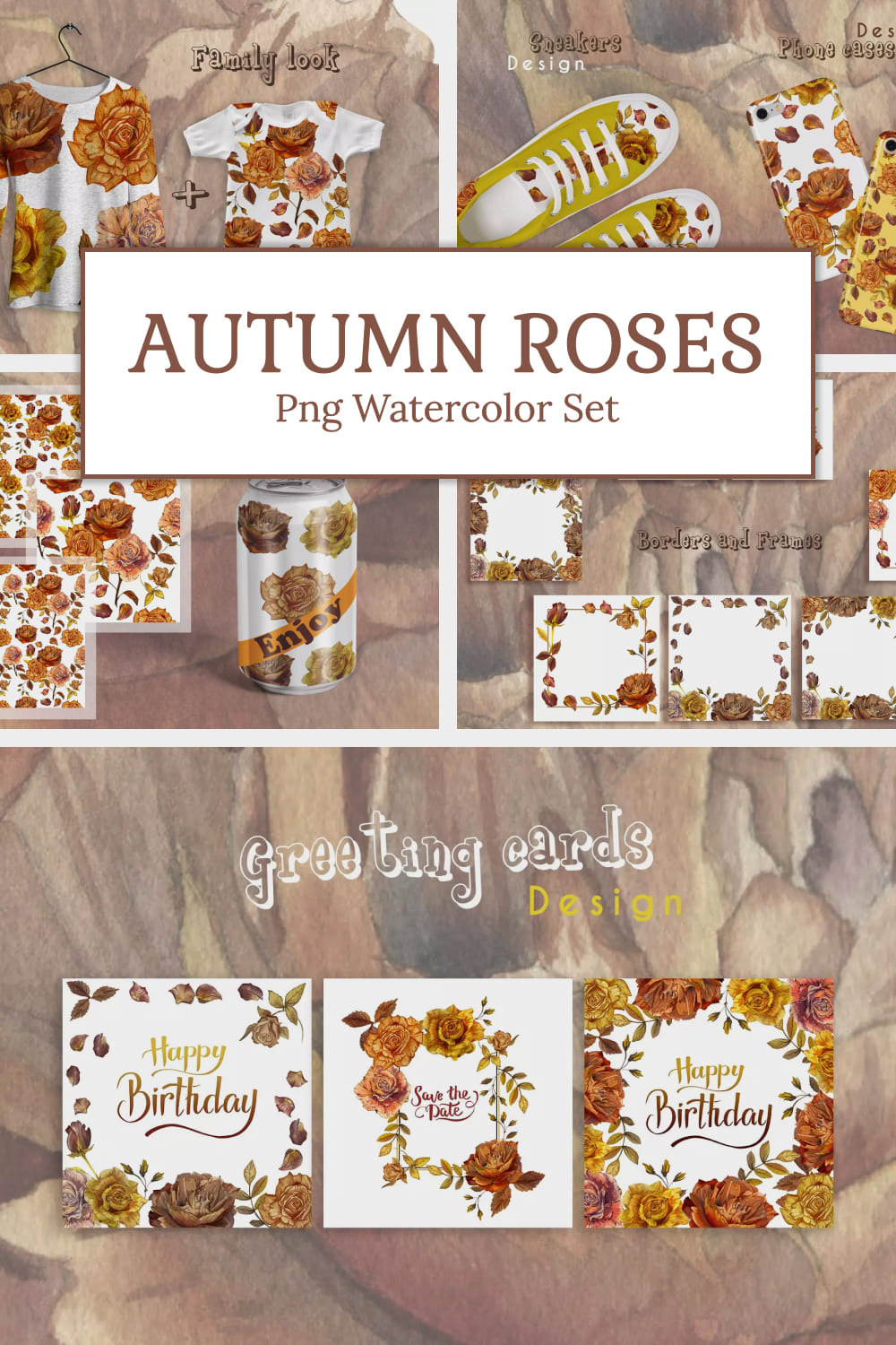 autumn roses png watercolor set 01 1