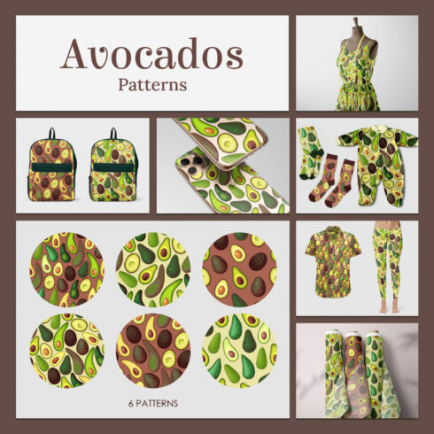 Avocados patterns - main image preview.