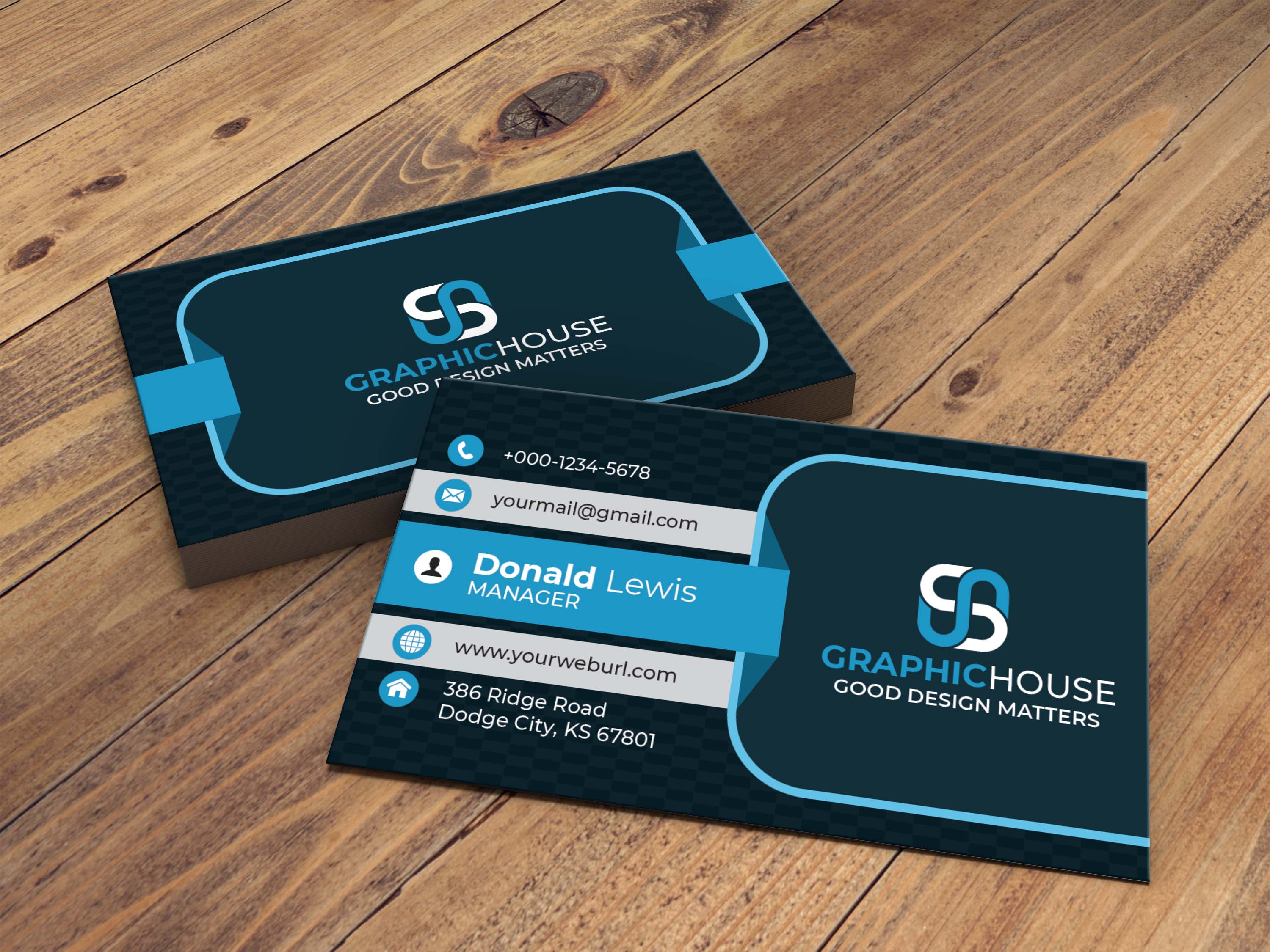 Professional Business Card Template 300 DPI