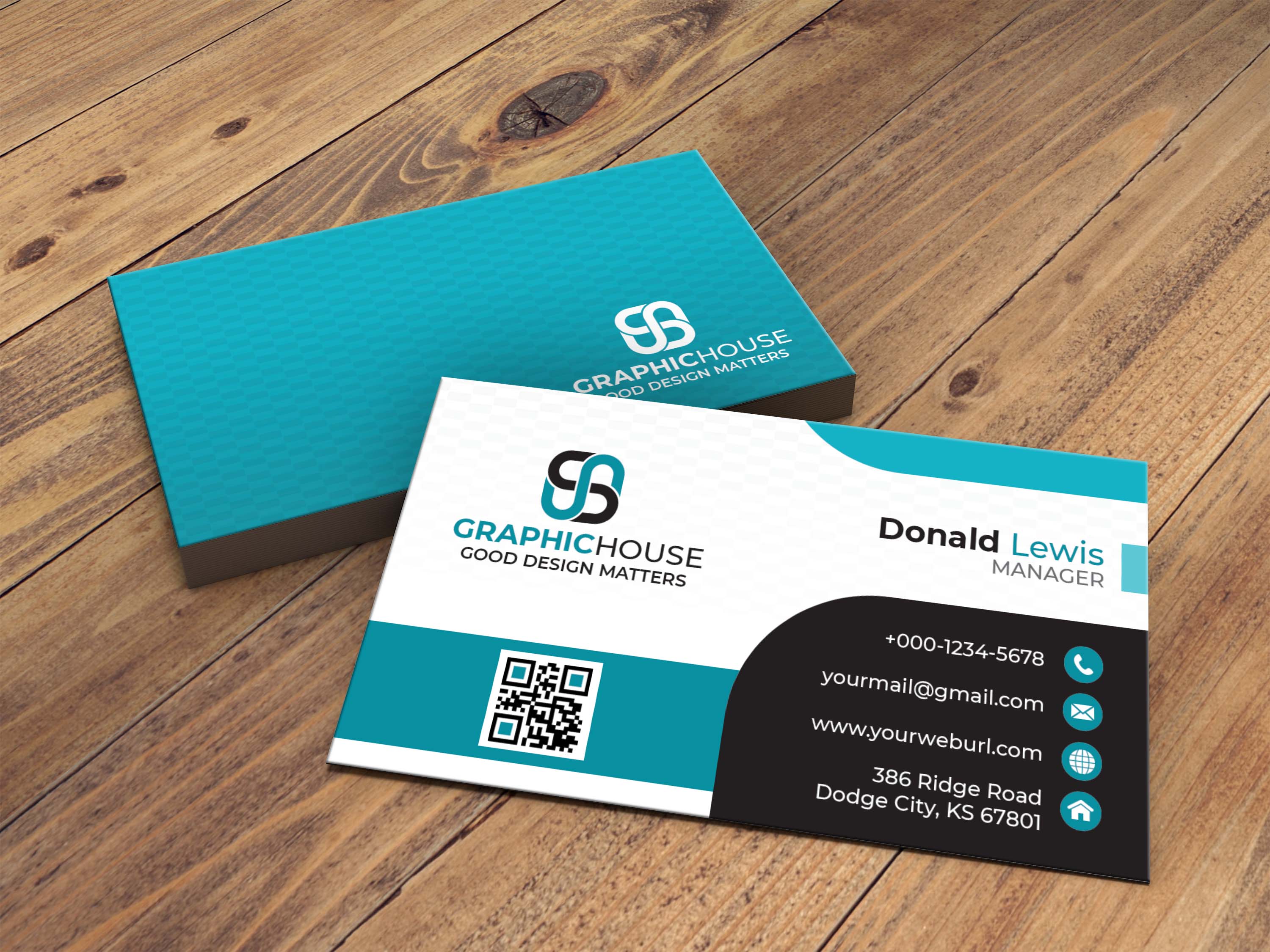 Professional Business Card Template CMYK