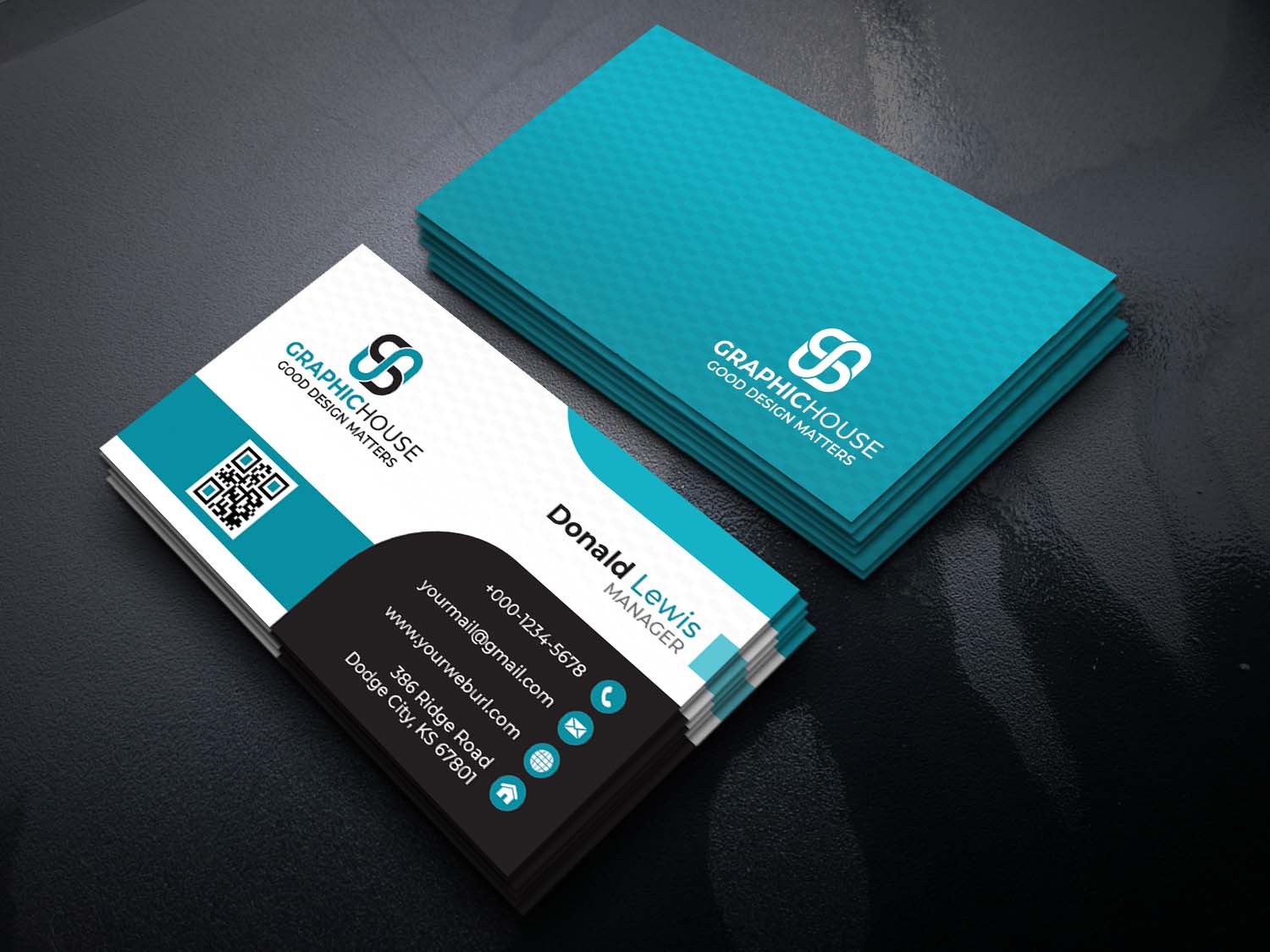 Professional Business Card Template CMYK