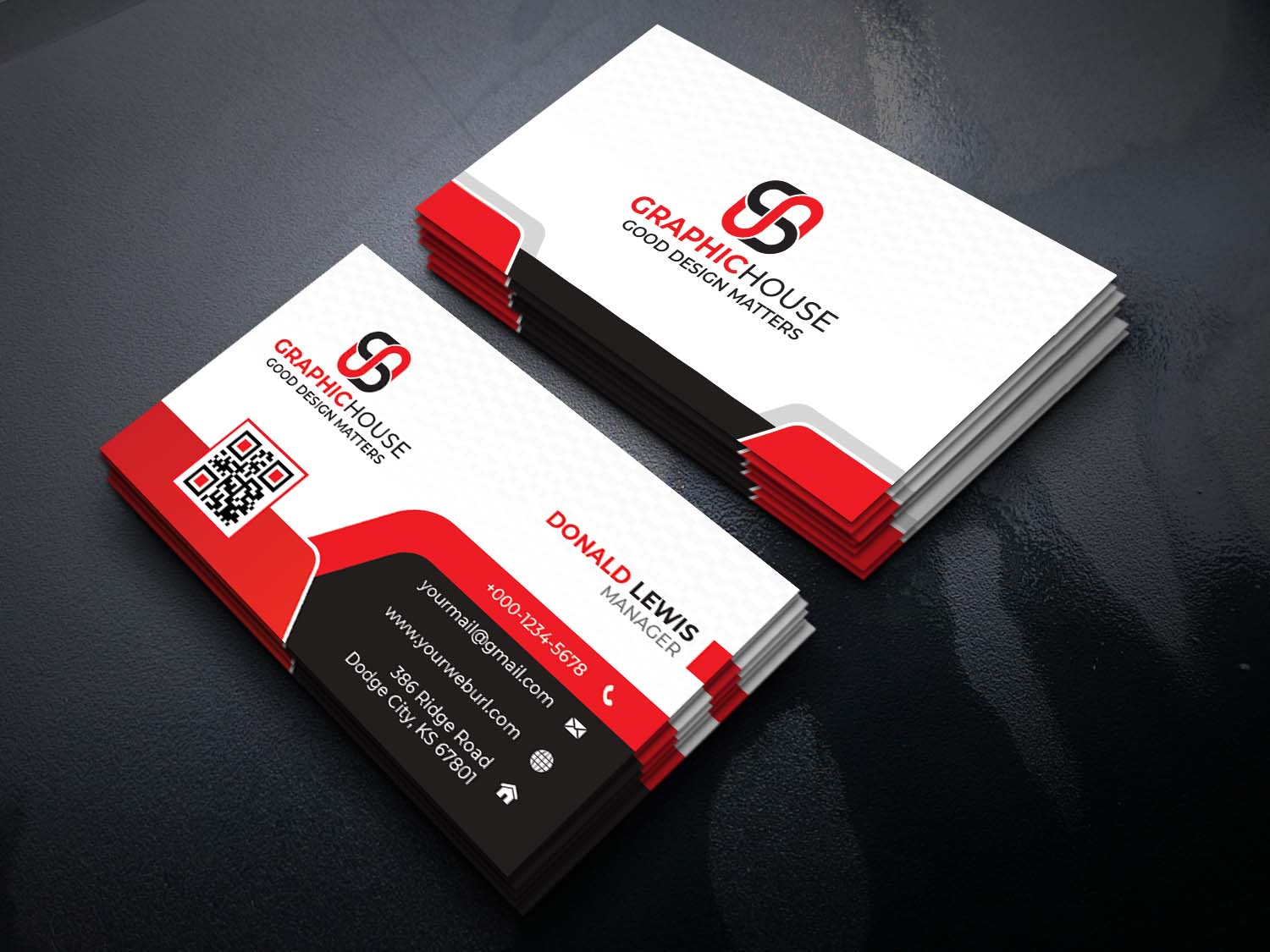 Modern Creative And Professional Business Card Template facebook image.