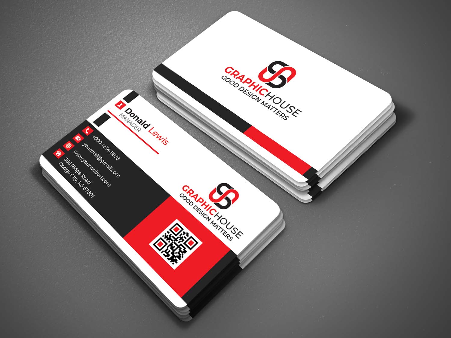 Stylish And Professional Business Card Template Example.