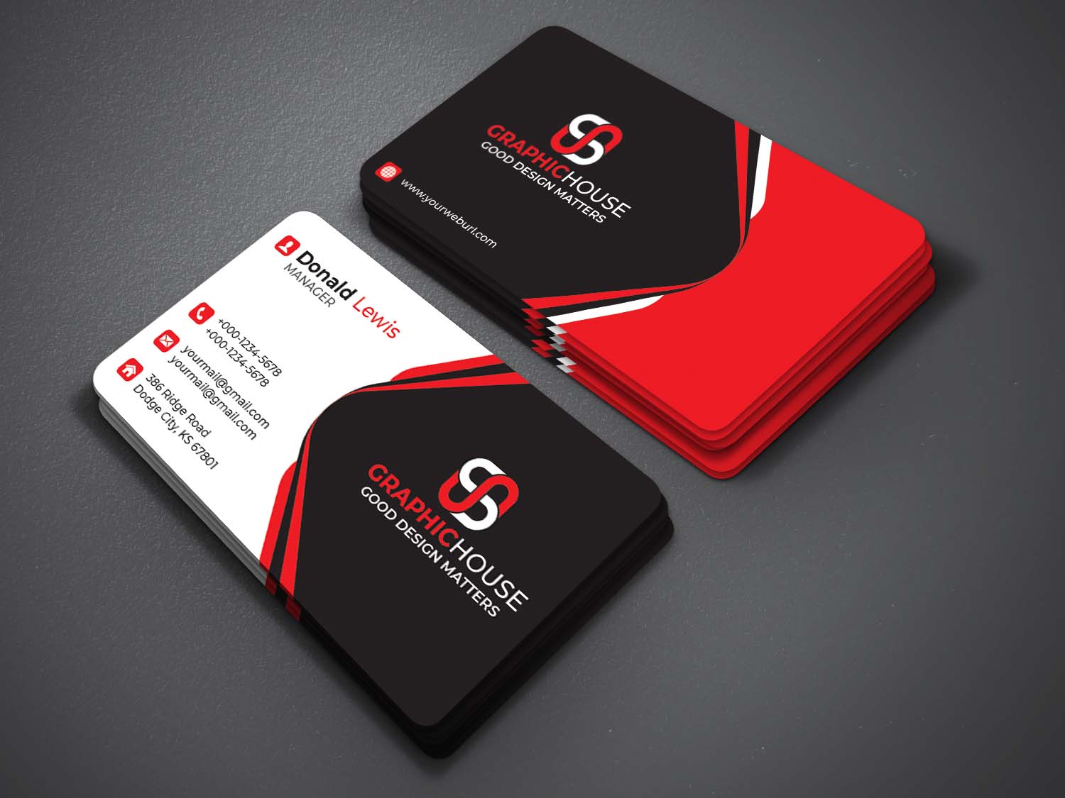 Modern Creative Business Card Template PSD