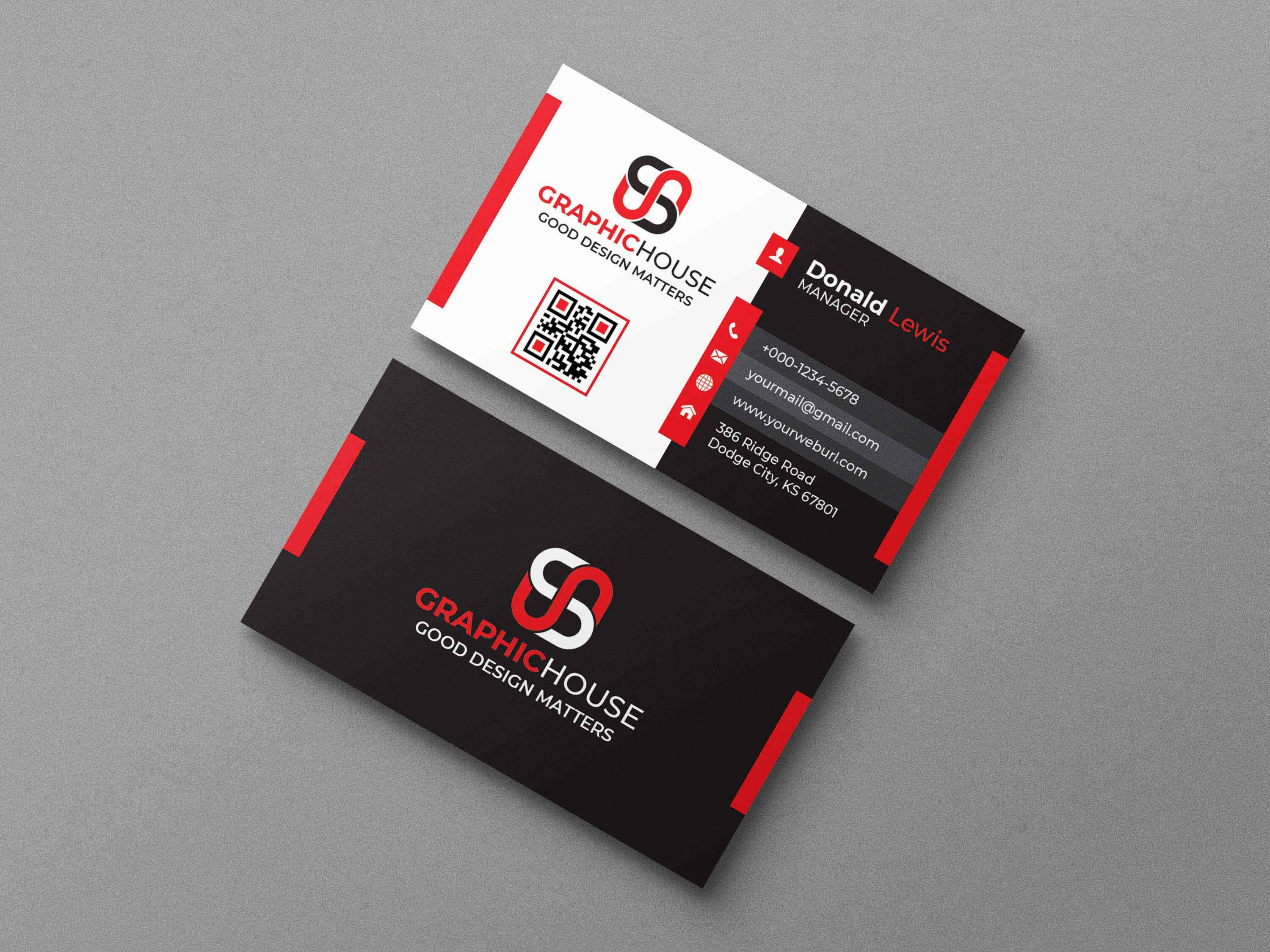 Creative And Professional Business Card Template Front And Back.