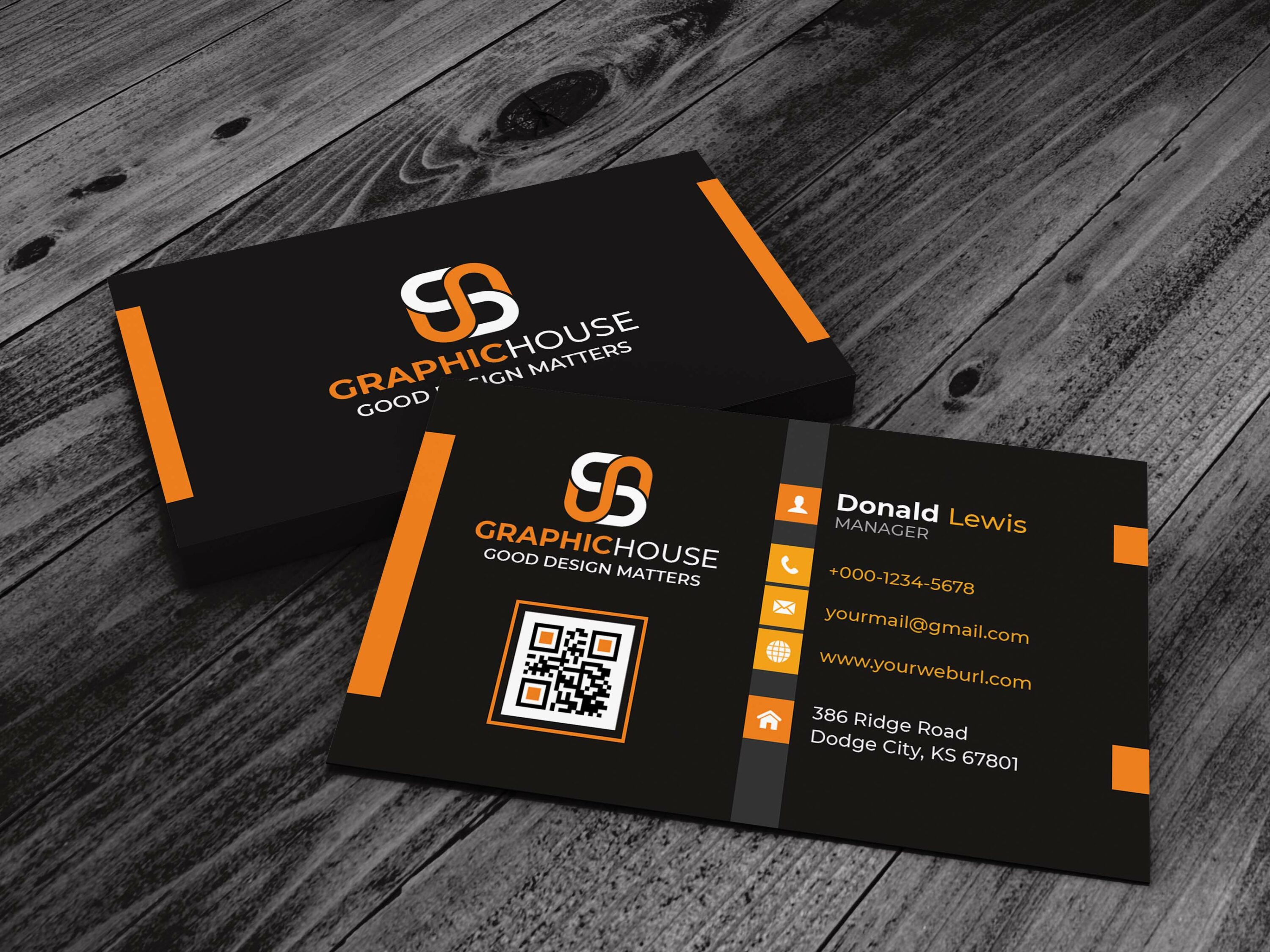 Creative Modern And Professional Business Card Template Back And Front Example.