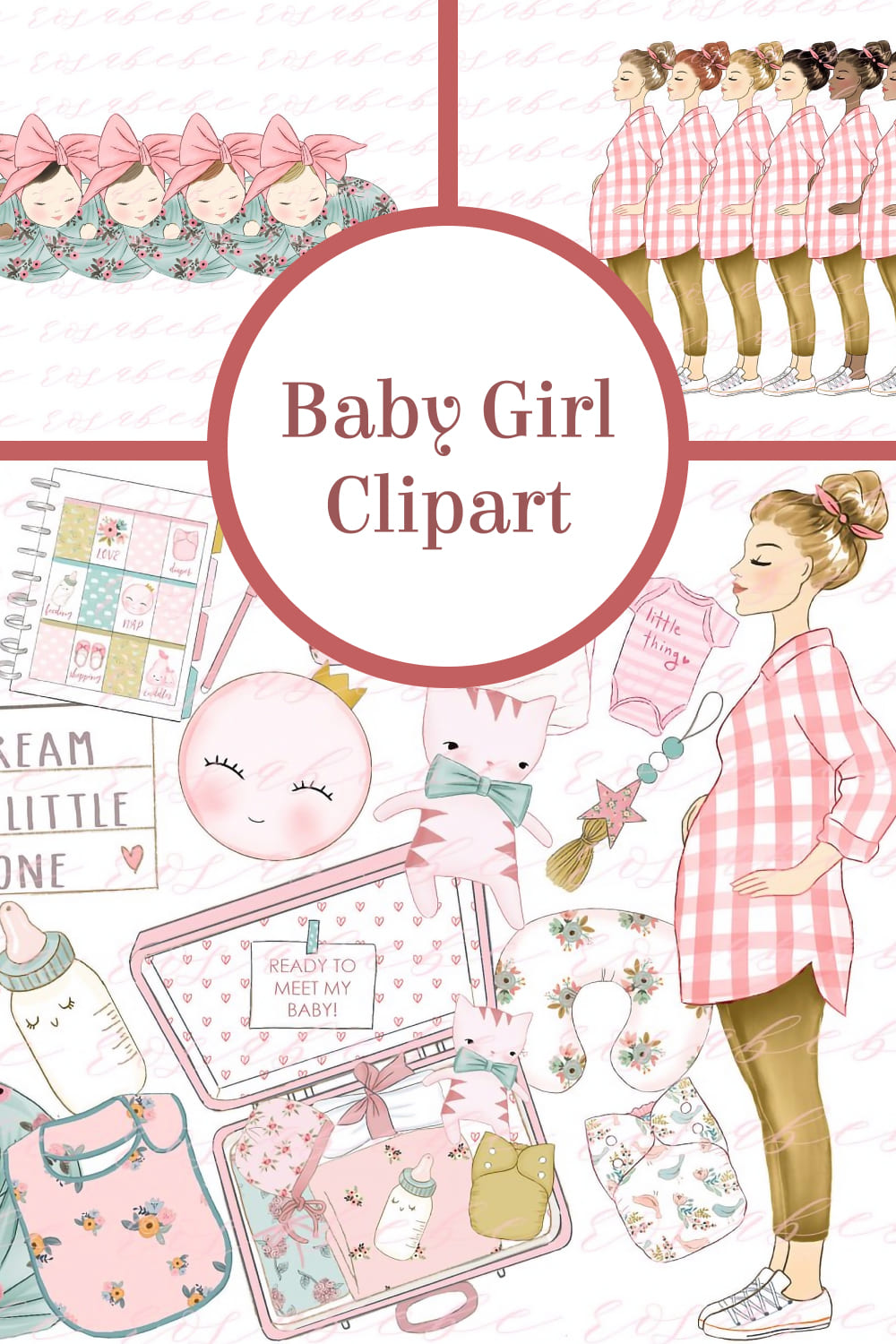 Baby Girl clipart - pinterest image preview.