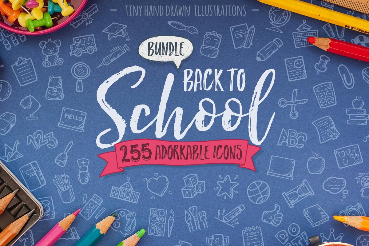Cover image of Back to school Hand Drawn Icons.