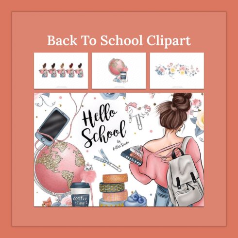Back to school clipart fashion - main image preview.