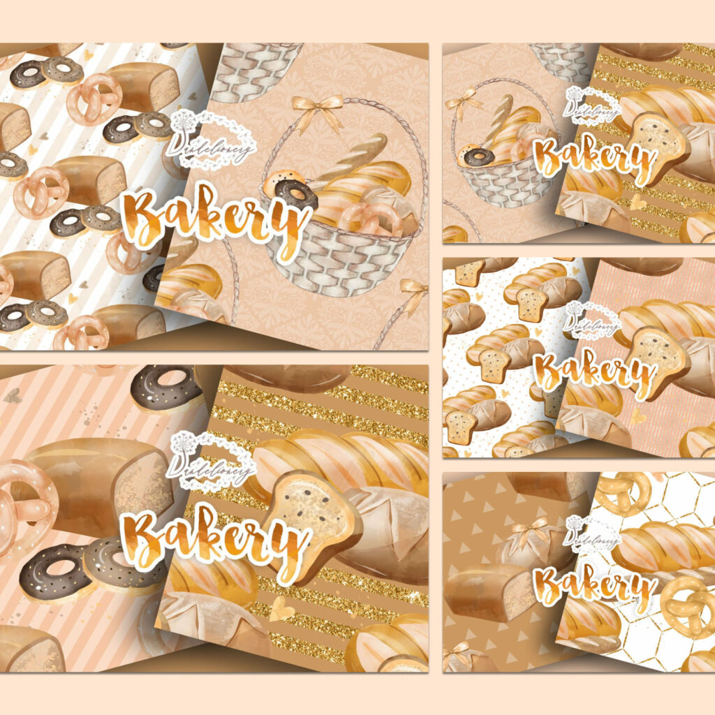 Bakery Digital Paper Pack – MasterBundles