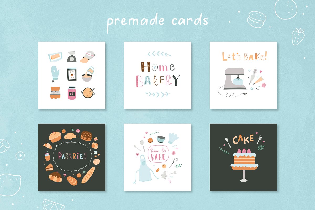 Bakery preview cards.