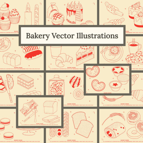Bakery vector illustrations - main image preview.