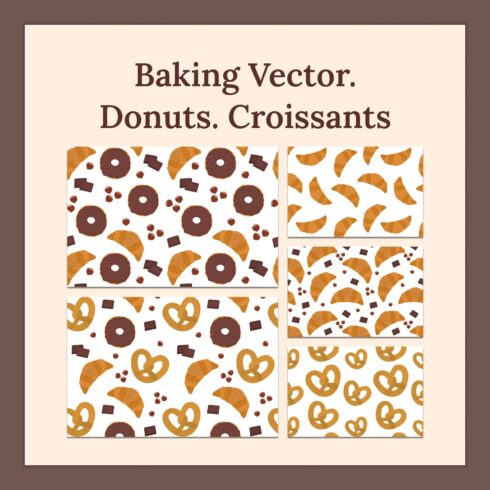 Baking vector. donuts. croissants - main image preview.