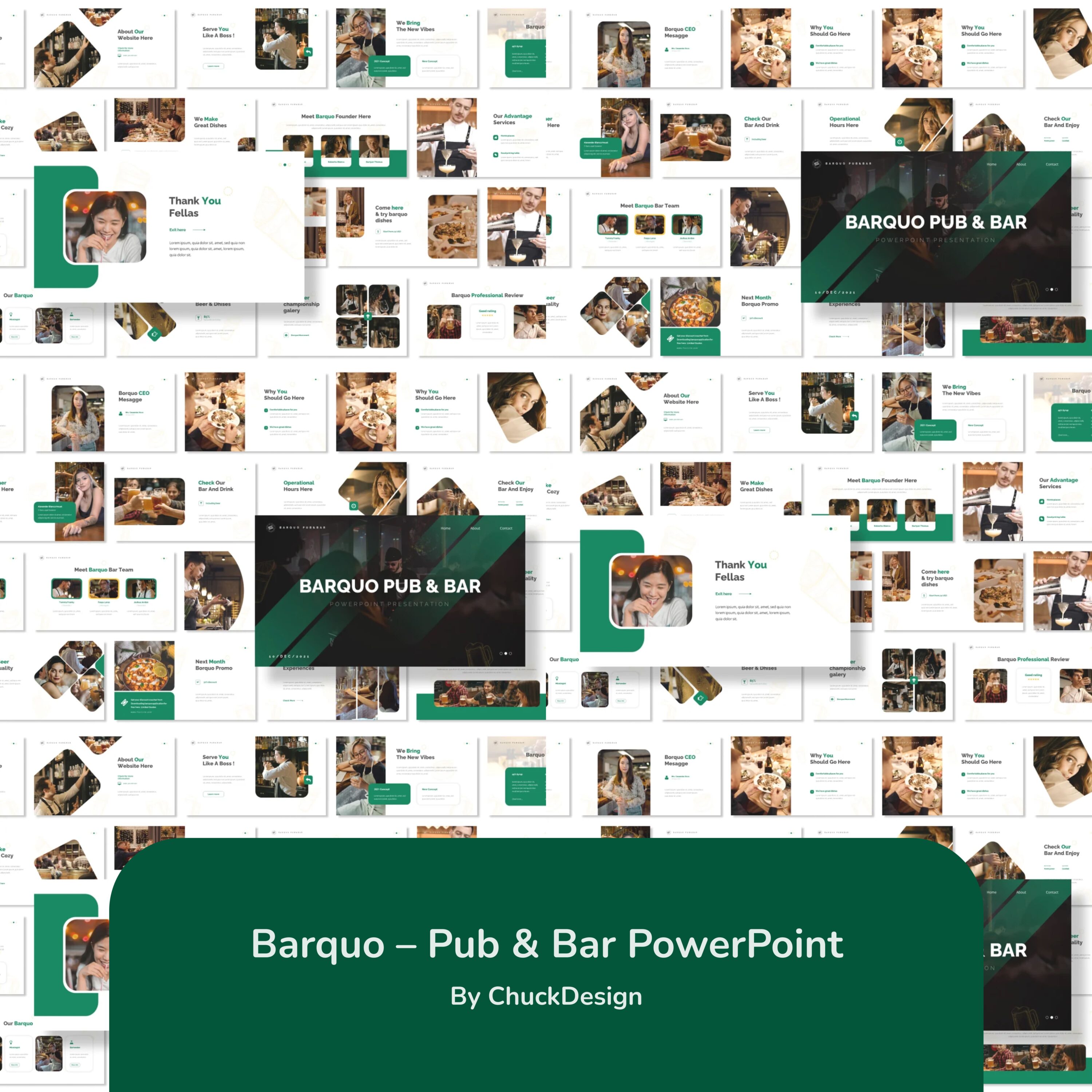 Barquo – Pub & Bar PowerPoint cover.