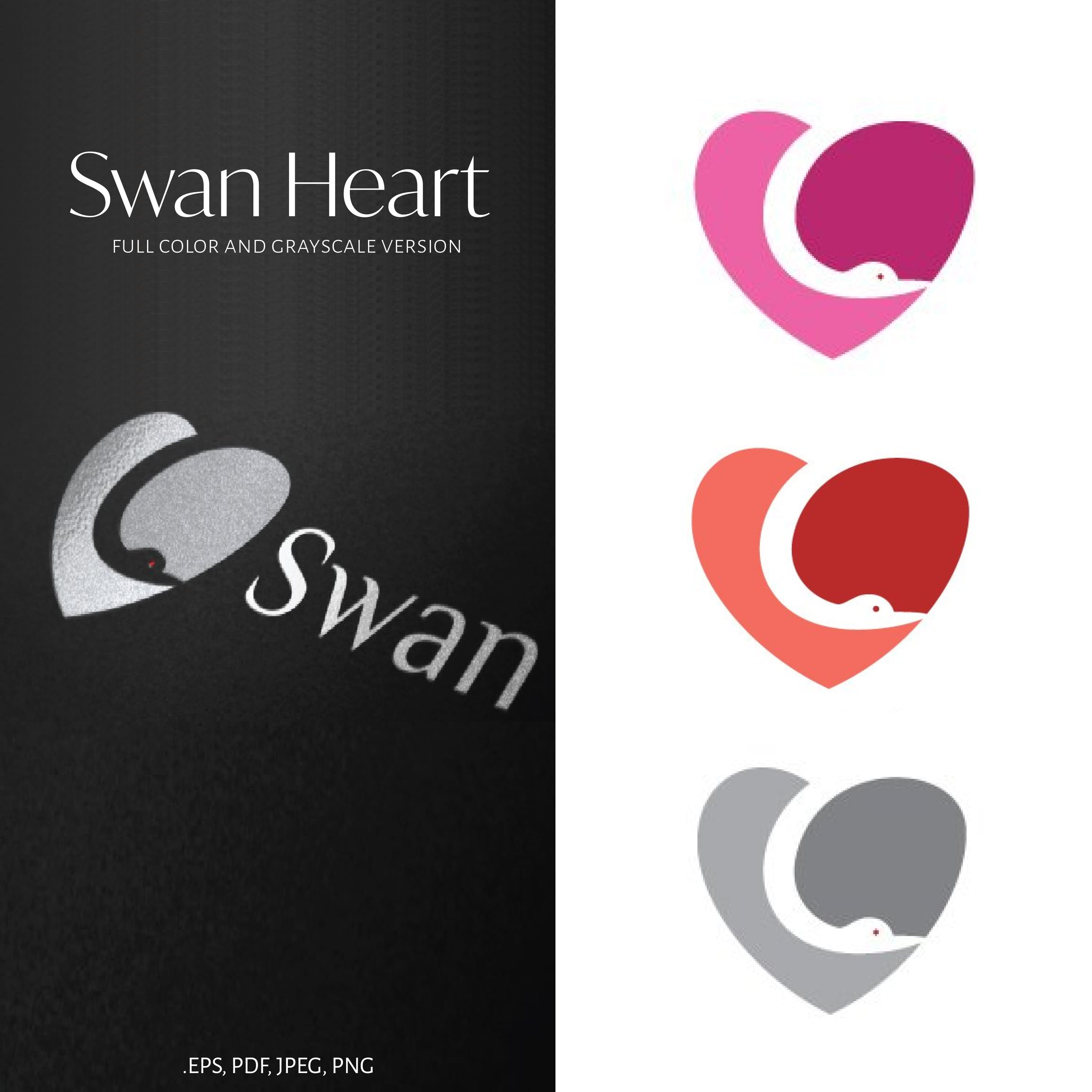 Beautiful Cute Swan Heart Love cover.