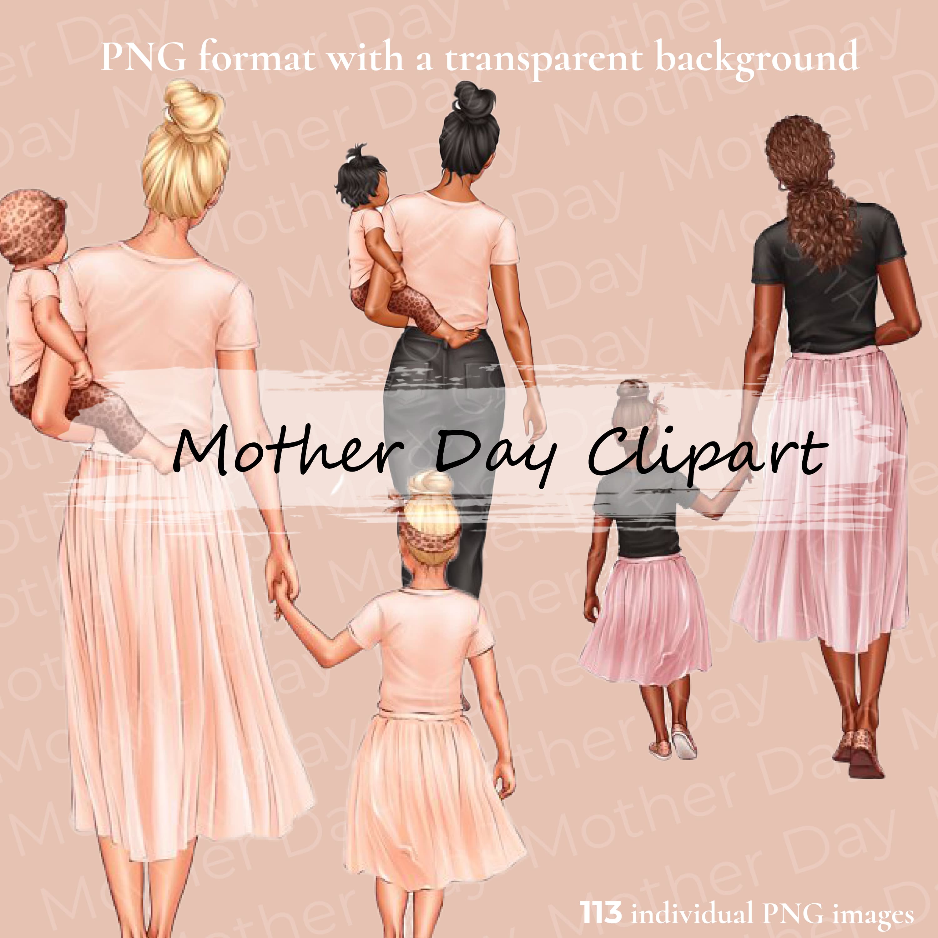 Best Mom Clipart, Mother Day Clipart cover.