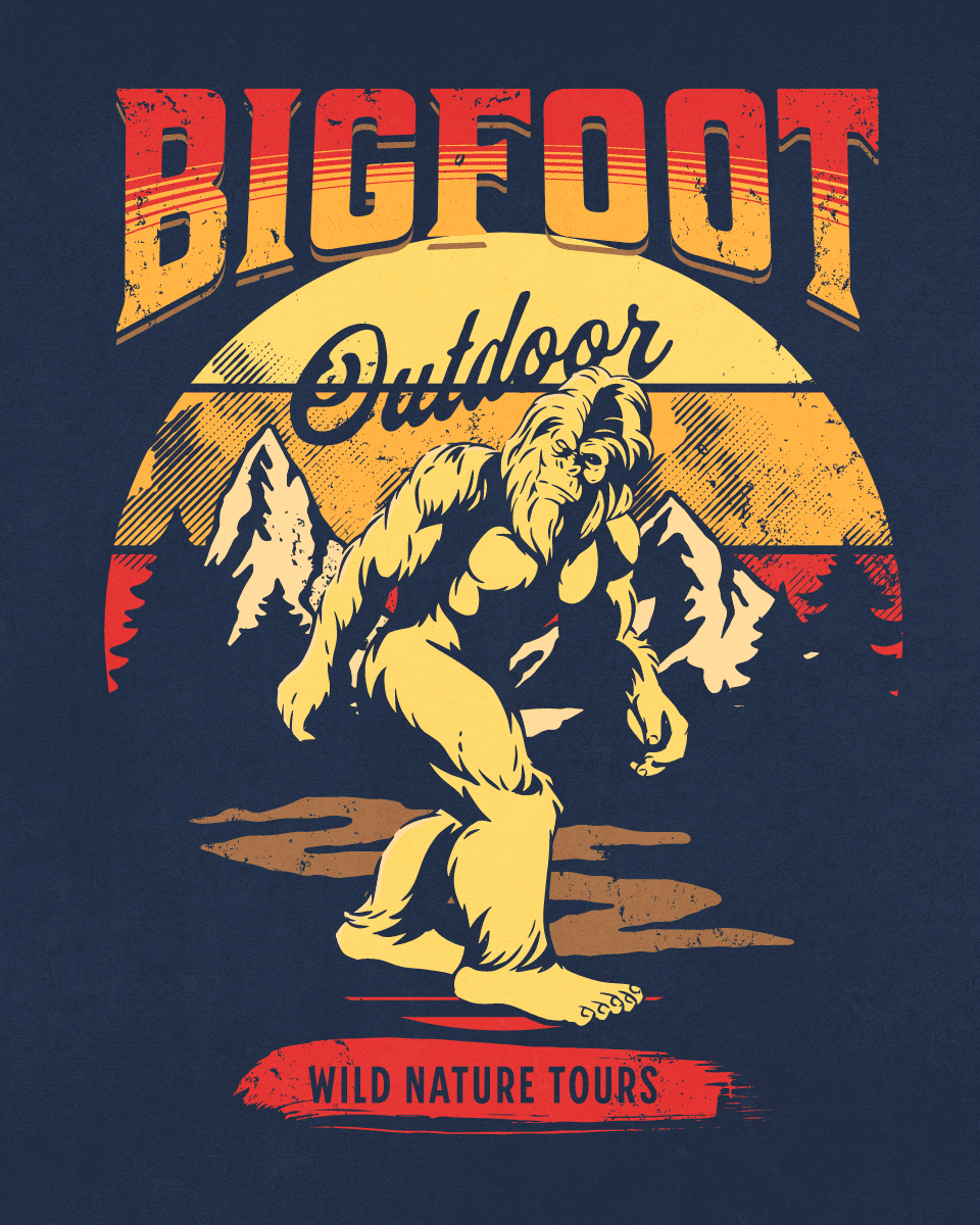 bigfoot 10 Vintage T SHIRT Design Retro Collections PNG SVG